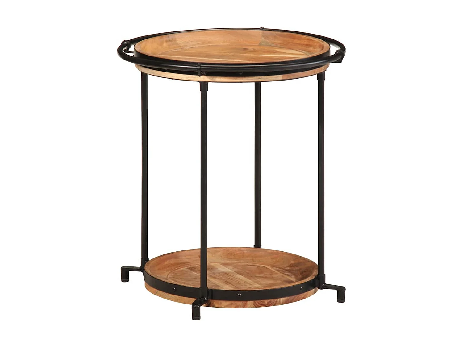 Table d'appoint Ø55x60 cm bois massif d'acacia