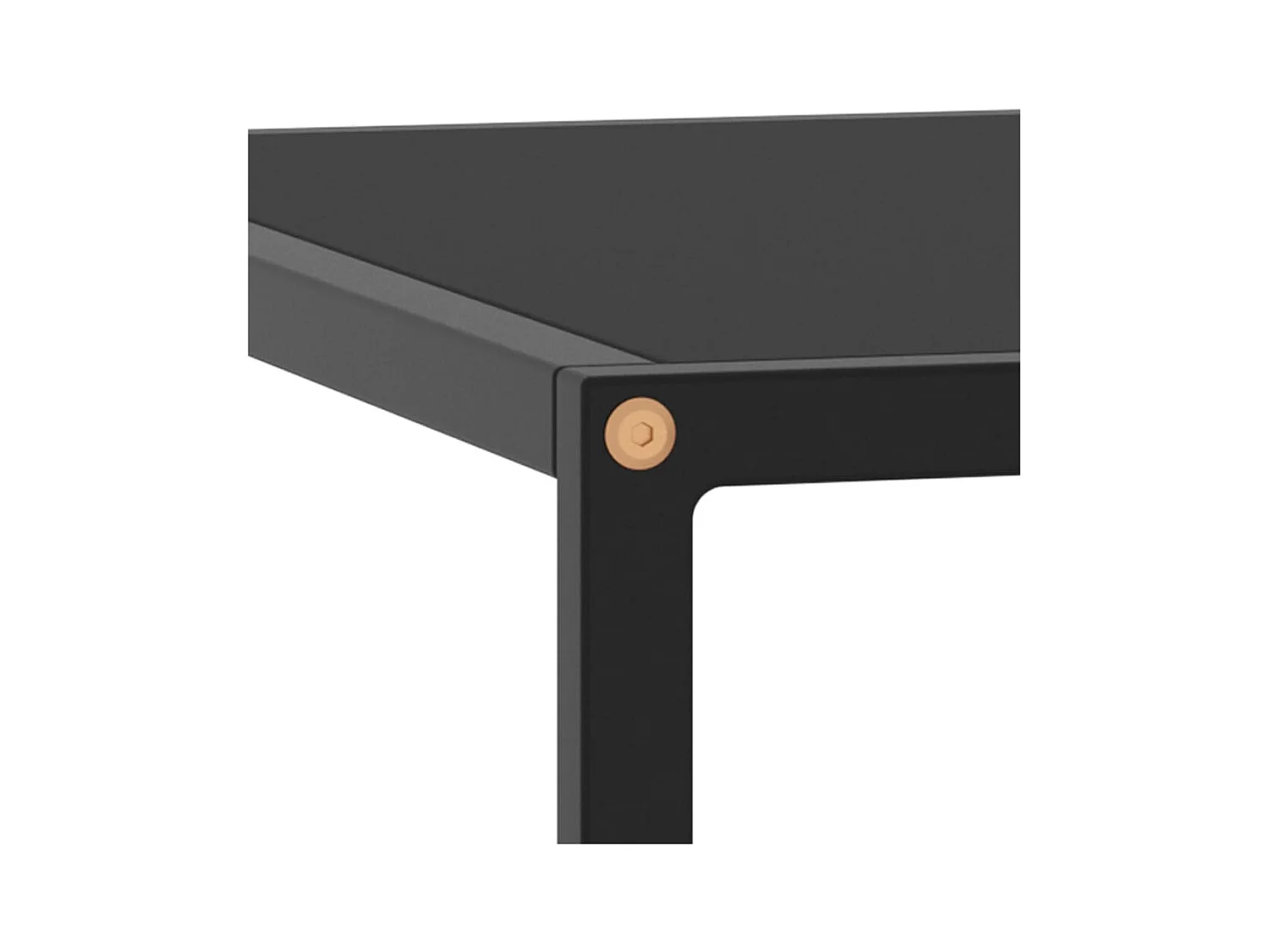 Table basse Noir avec verre noir 80x80x35 cm