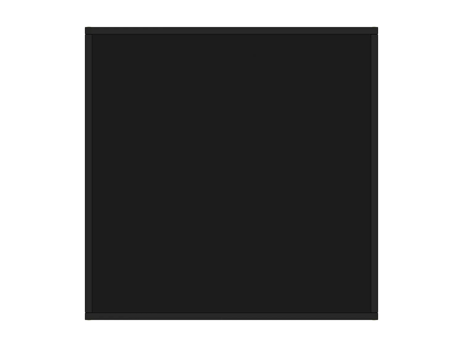 Table basse Noir avec verre noir 80x80x35 cm