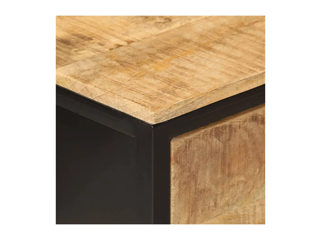 Tavolo consolle 100x35x76 cm in legno massello di mango e ferro