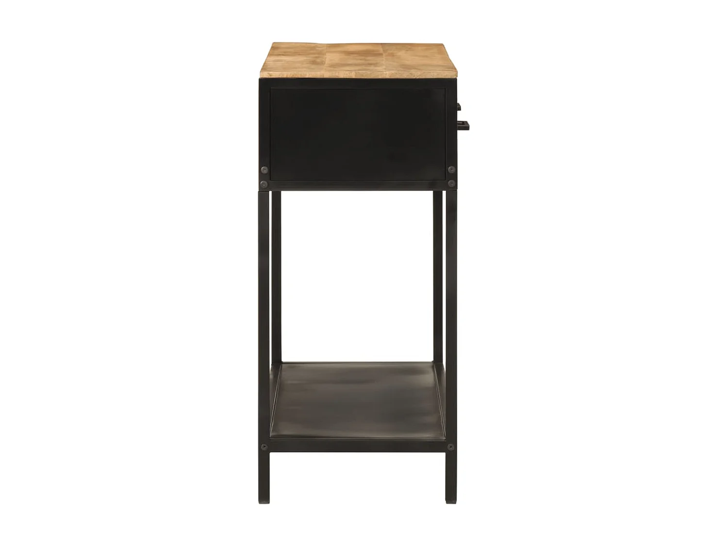 Consoletafel 100x35x76 cm massief mangohout en ijzer