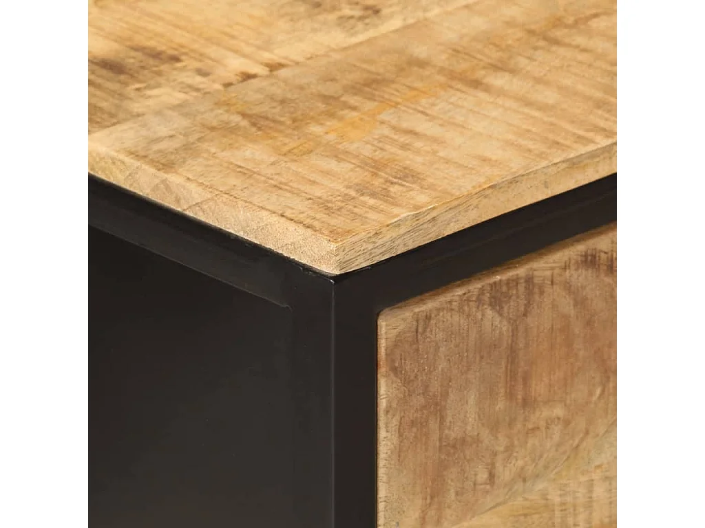 Consoletafel 100x35x76 cm massief mangohout en ijzer
