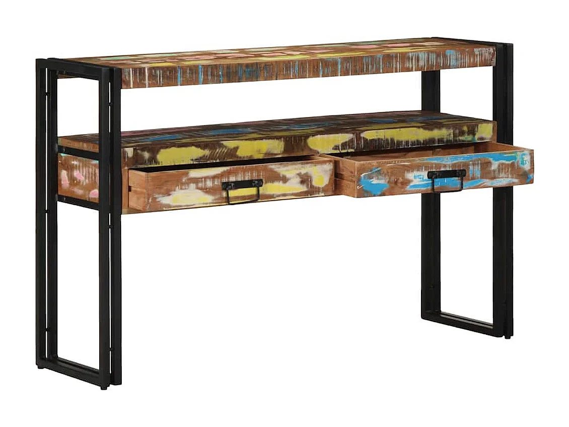 Consoletafel 120 x 33 x 75 cm massief gerecycled hout