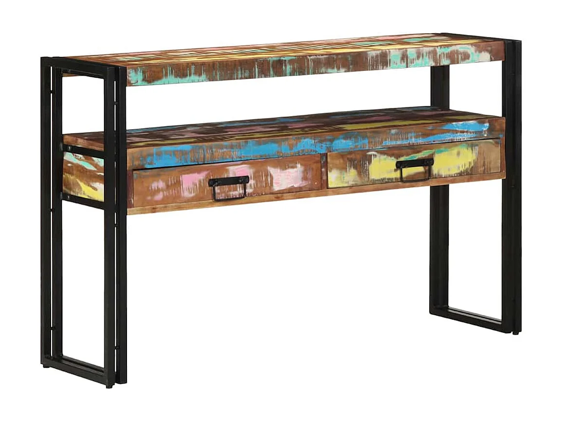 Consoletafel 120 x 33 x 75 cm massief gerecycled hout