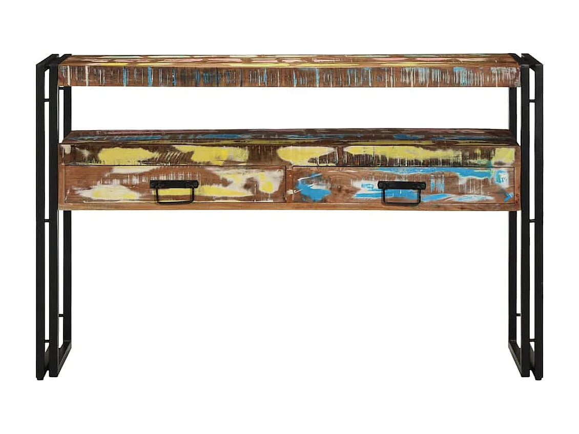 Consoletafel 120 x 33 x 75 cm massief gerecycled hout