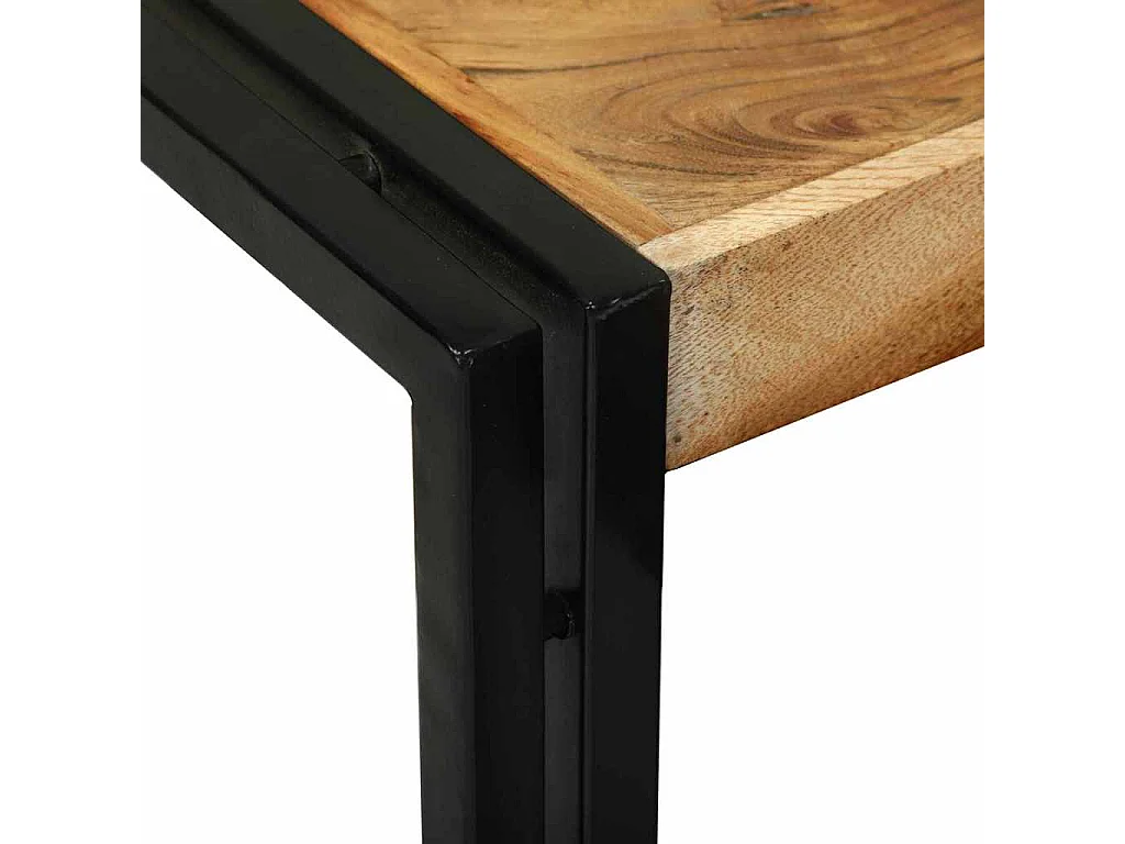 Mesa nido 3 piezas Madera maciza de acacia y metal