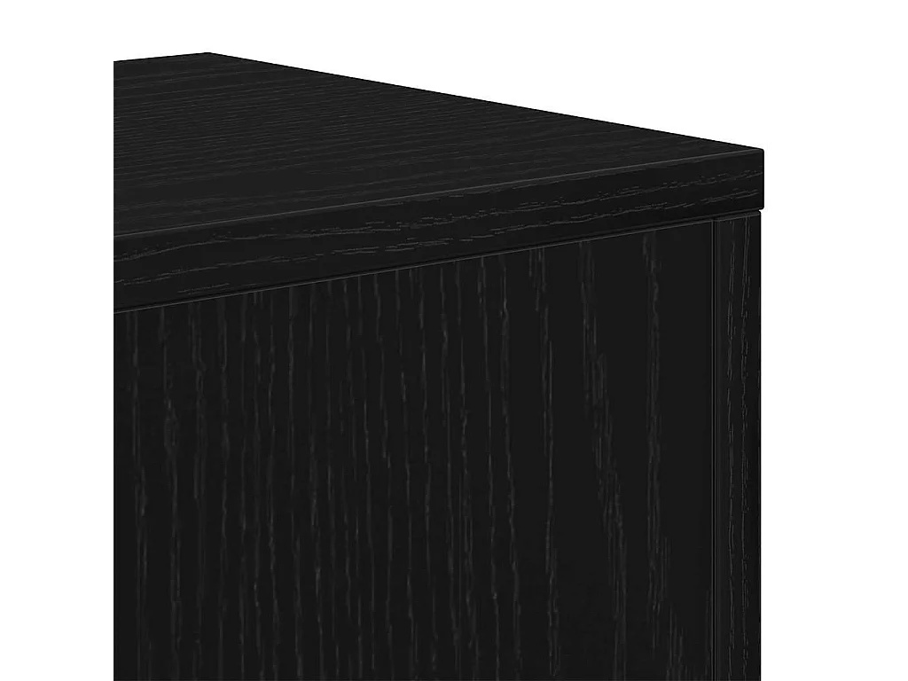 Tavolino impilabile 3 pezzi Rovere nero 45 x 45 x 45 cm