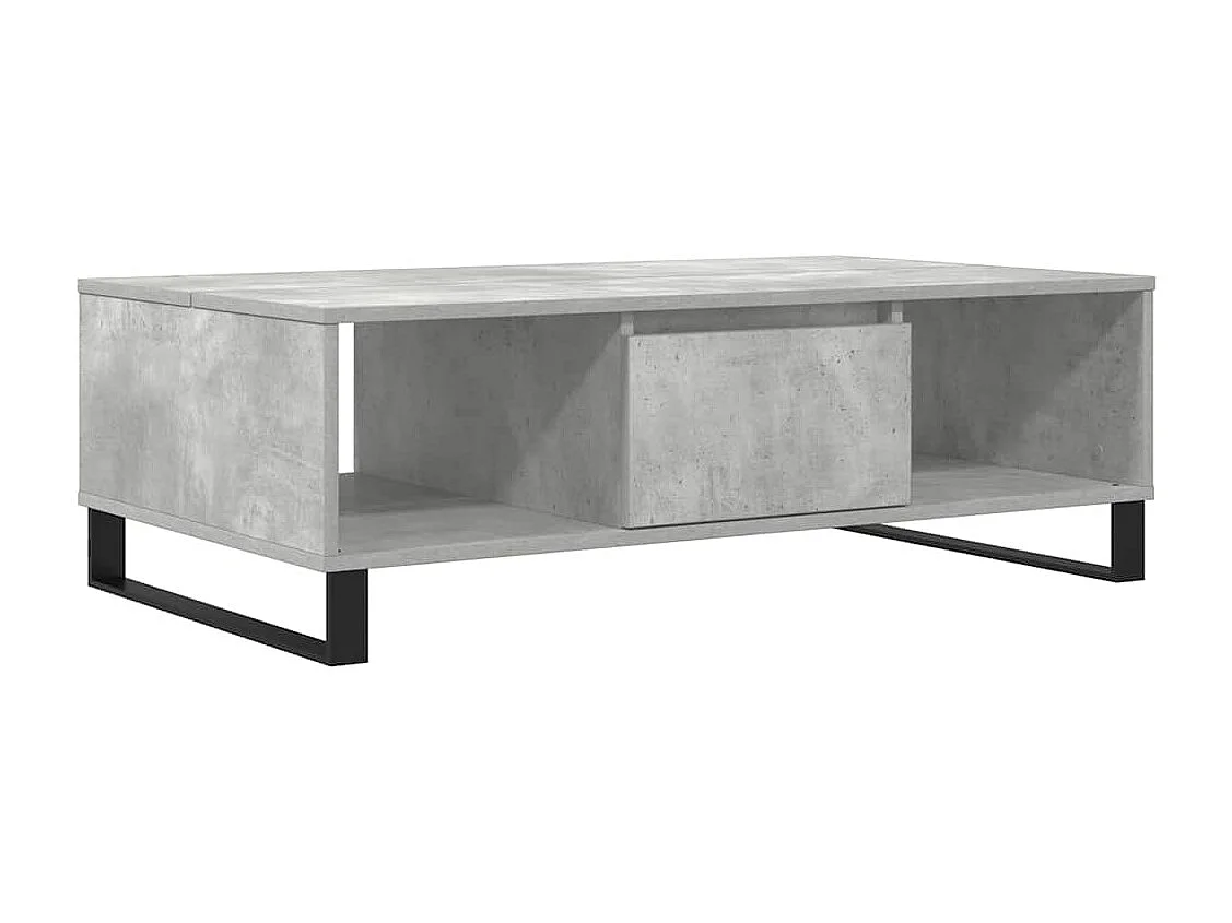 Table basse gris béton 104x60x35 cm bois d'ingénierie