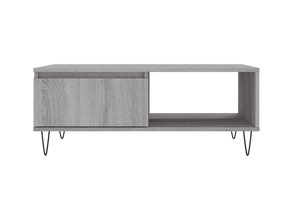 Sonoma salontafel grijs 90x60x35 cm bewerkt hout