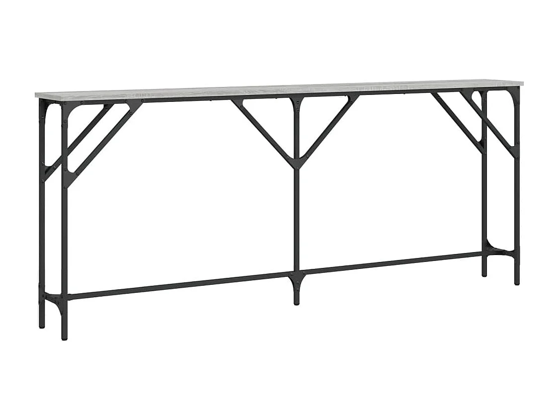 Table console sonoma gris 180x23x75 cm bois d'ingénierie