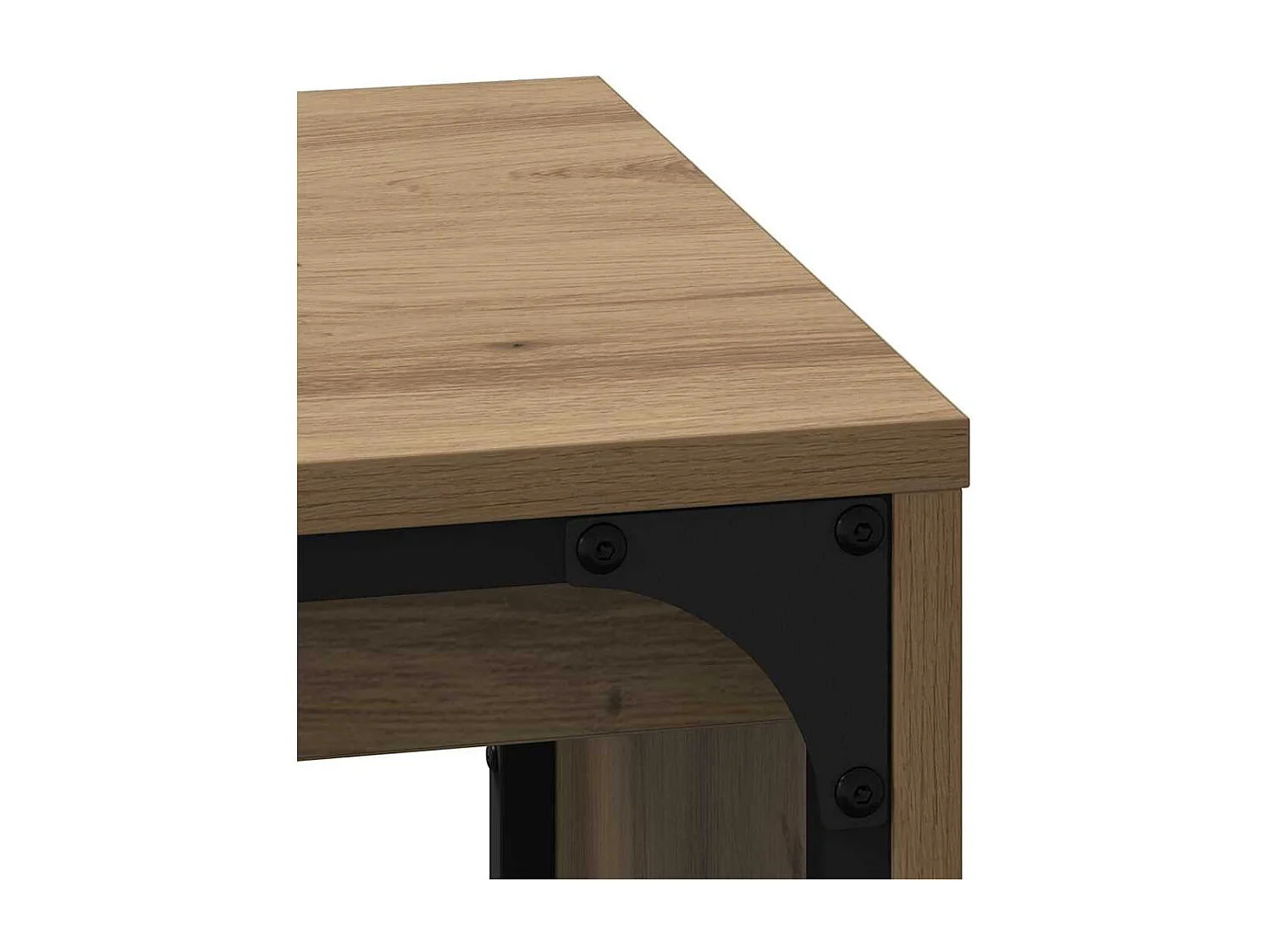 Table basse gigogne 3 pcs chêne artisanal 60 x 35 x 56 cm