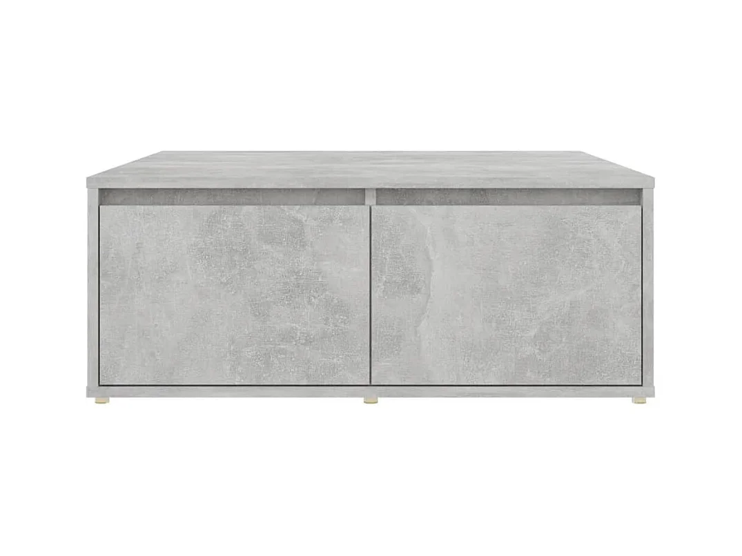 Tavolino da caffè grigio cemento 80x80x31 cm in legno ingegnerizzato