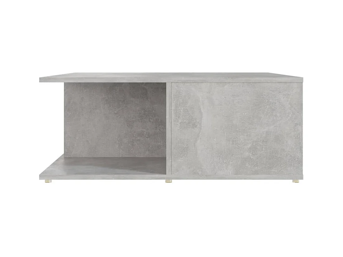 Tavolino da caffè grigio cemento 80x80x31 cm in legno ingegnerizzato