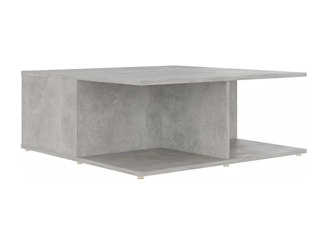 Table basse gris béton 80x80x31 cm bois d'ingénierie