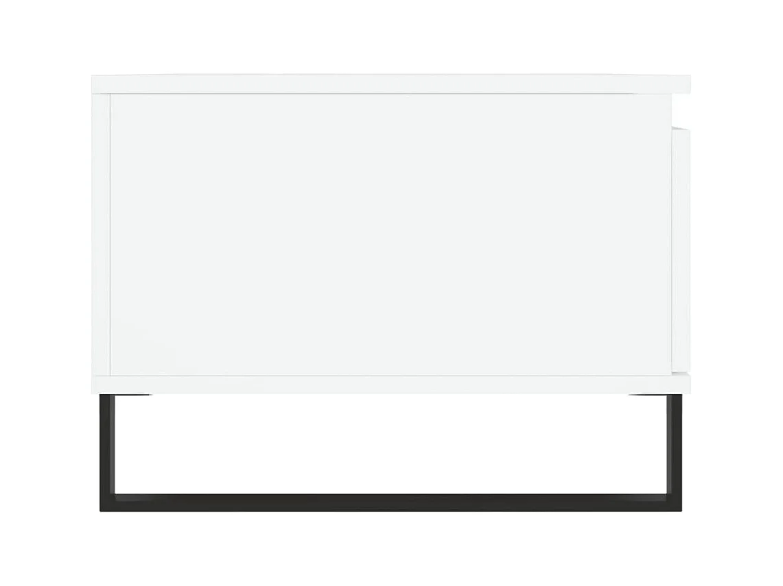 Salontafel Wit 90x50x36,5 cm Bewerkt hout