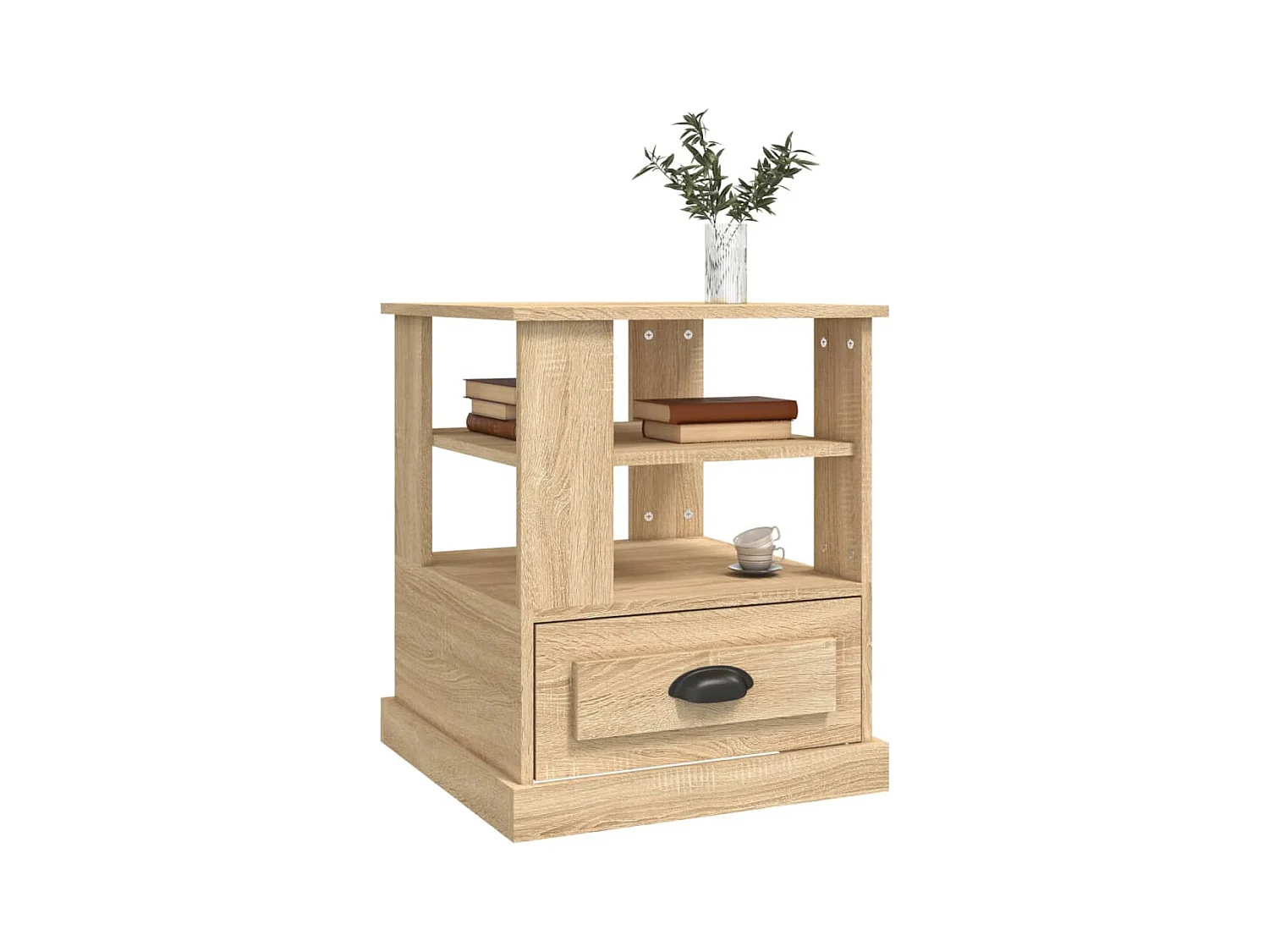 Tavolino laterale in rovere Sonoma 50x50x60 cm in legno ingegnerizzato