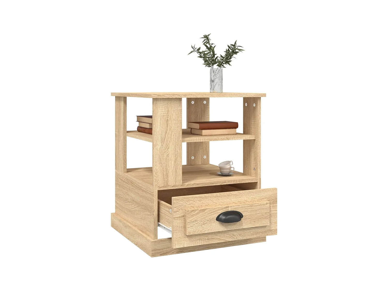 Tavolino laterale in rovere Sonoma 50x50x60 cm in legno ingegnerizzato