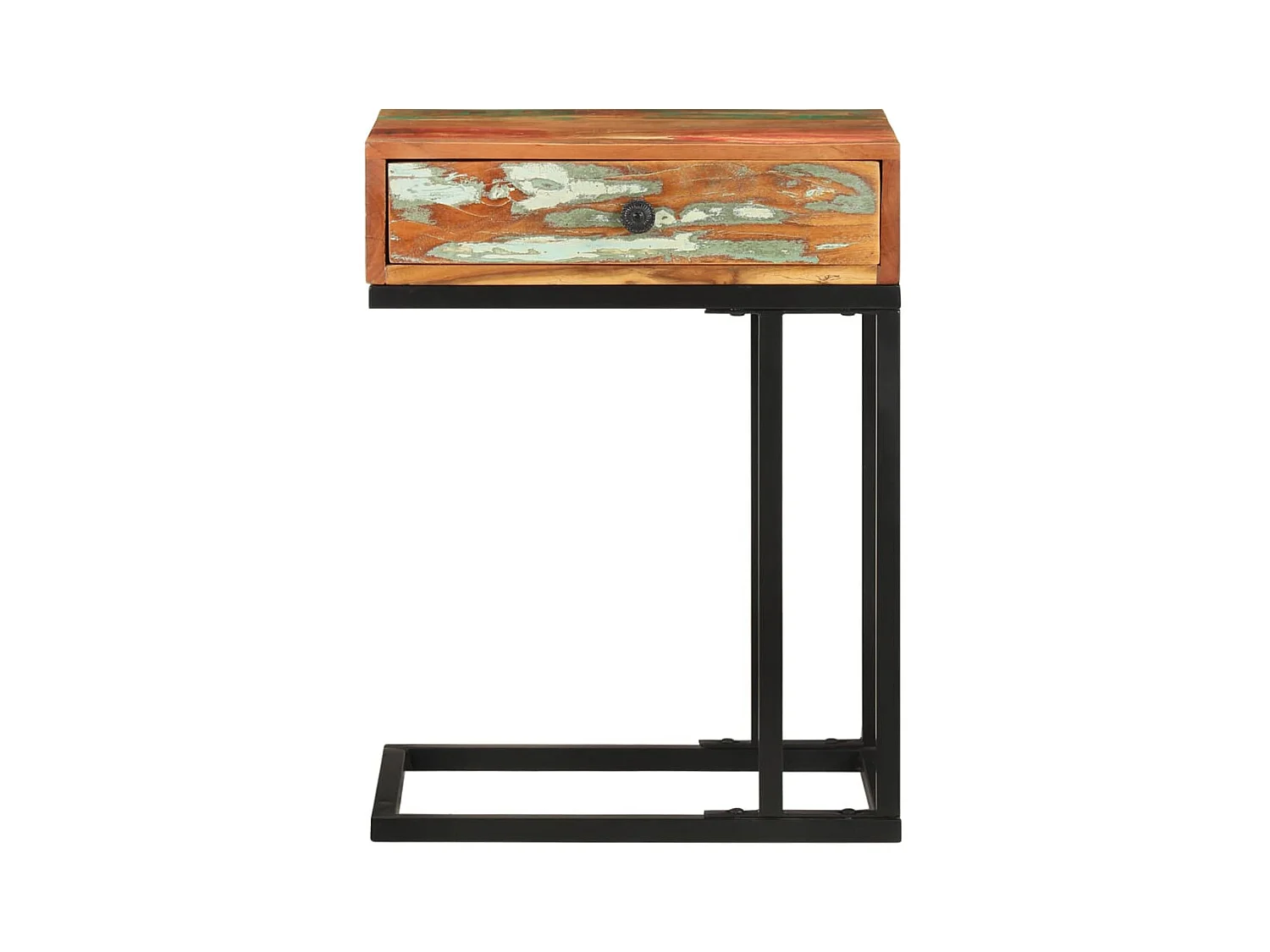 Table d'appoint en U 45x30x61 cm Bois de récupération massif