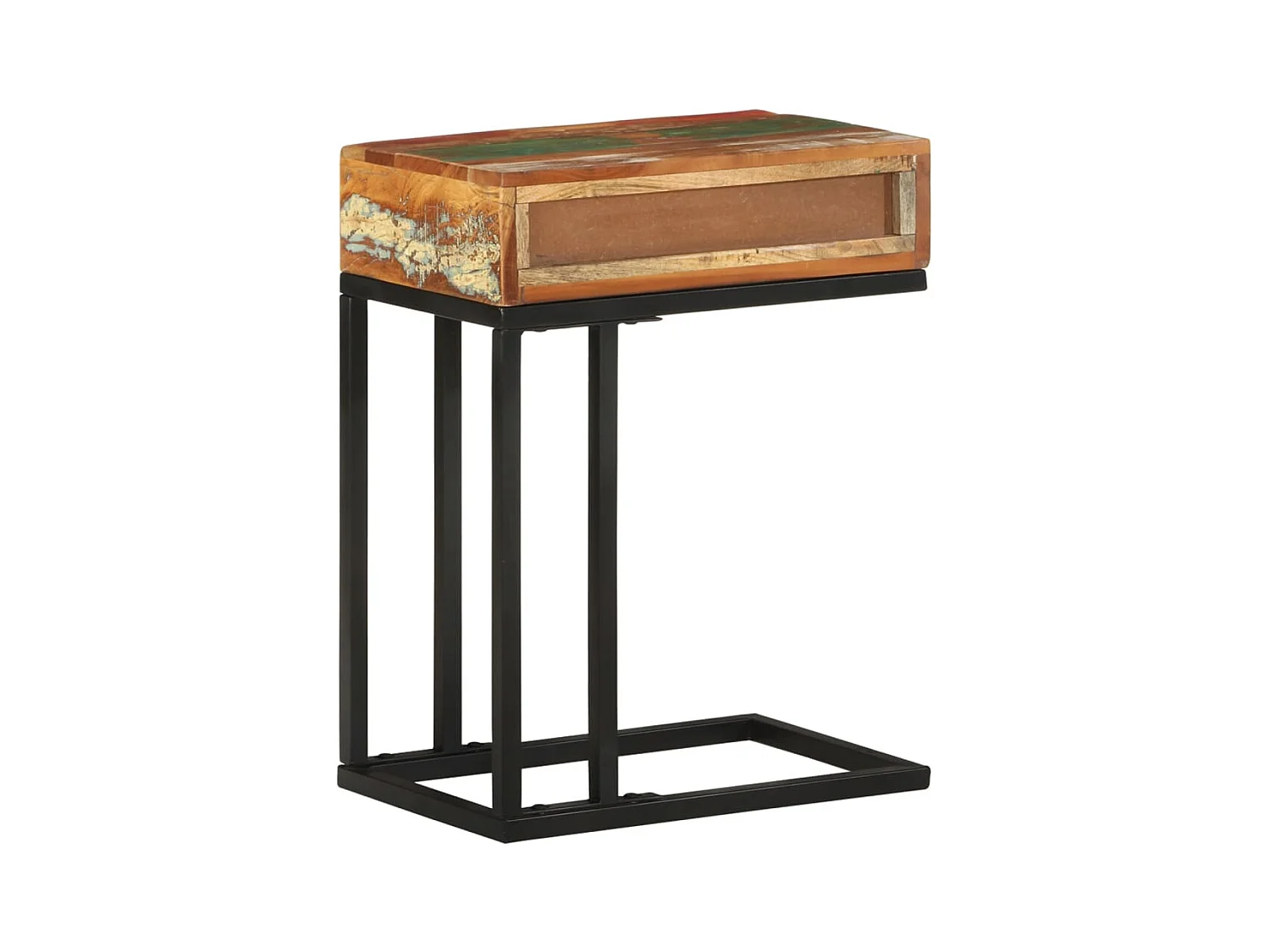 Table d'appoint en U 45x30x61 cm Bois de récupération massif