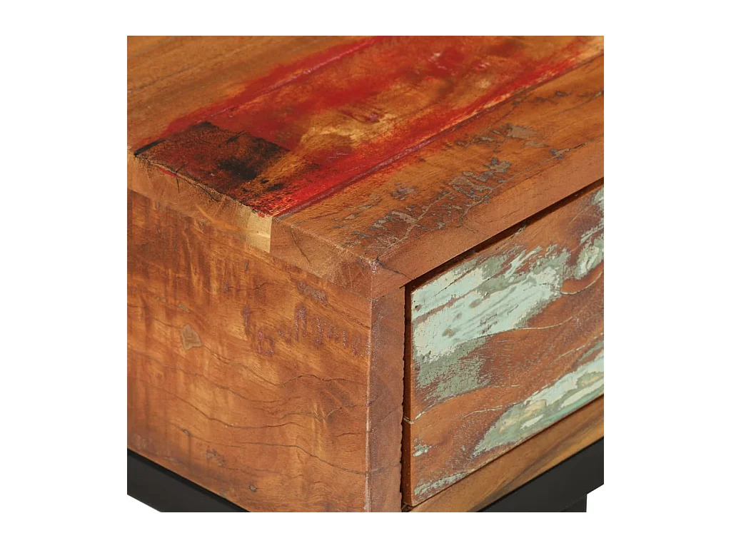 Table d'appoint en U 45x30x61 cm Bois de récupération massif