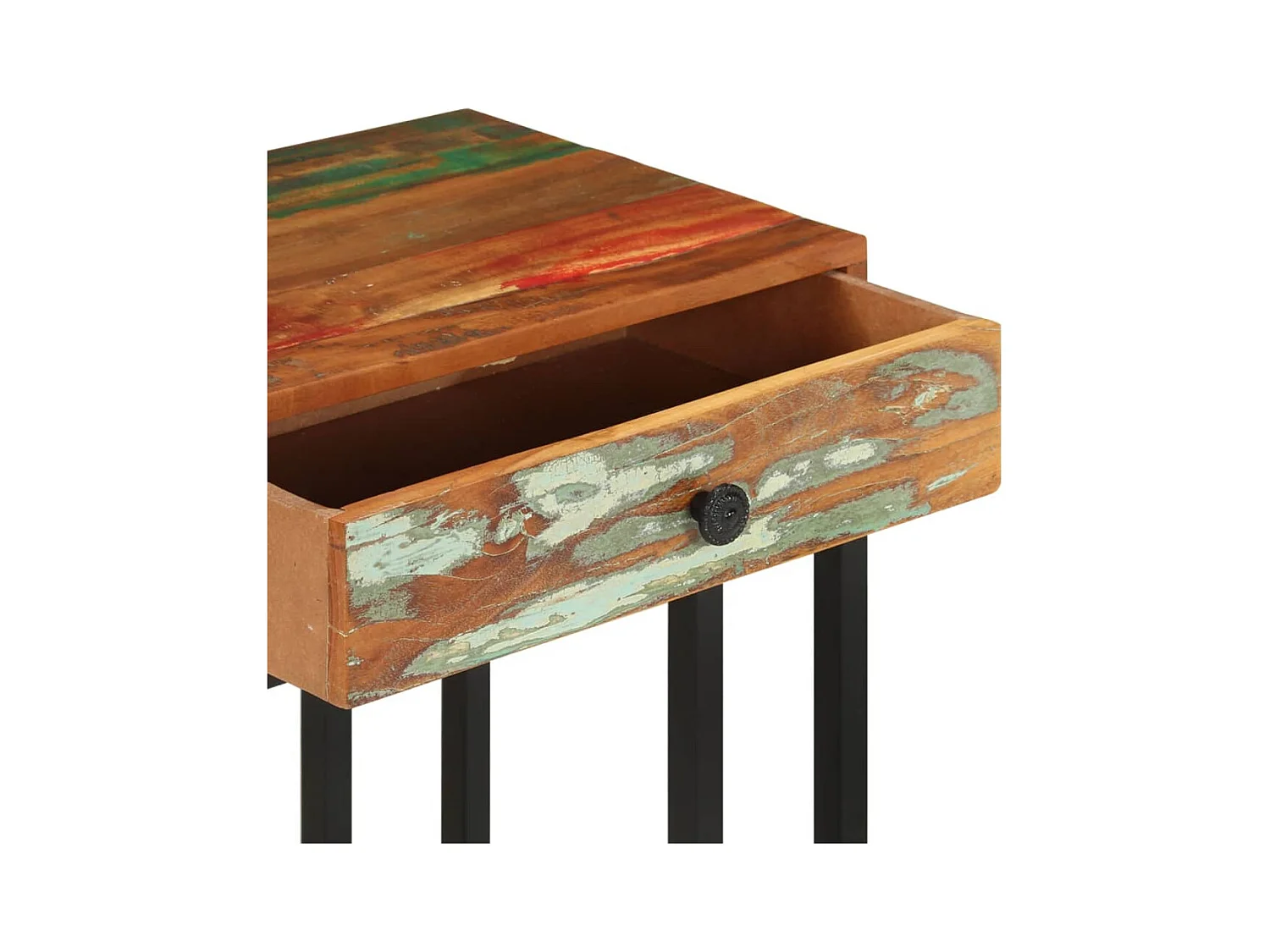 Table d'appoint en U 45x30x61 cm Bois de récupération massif