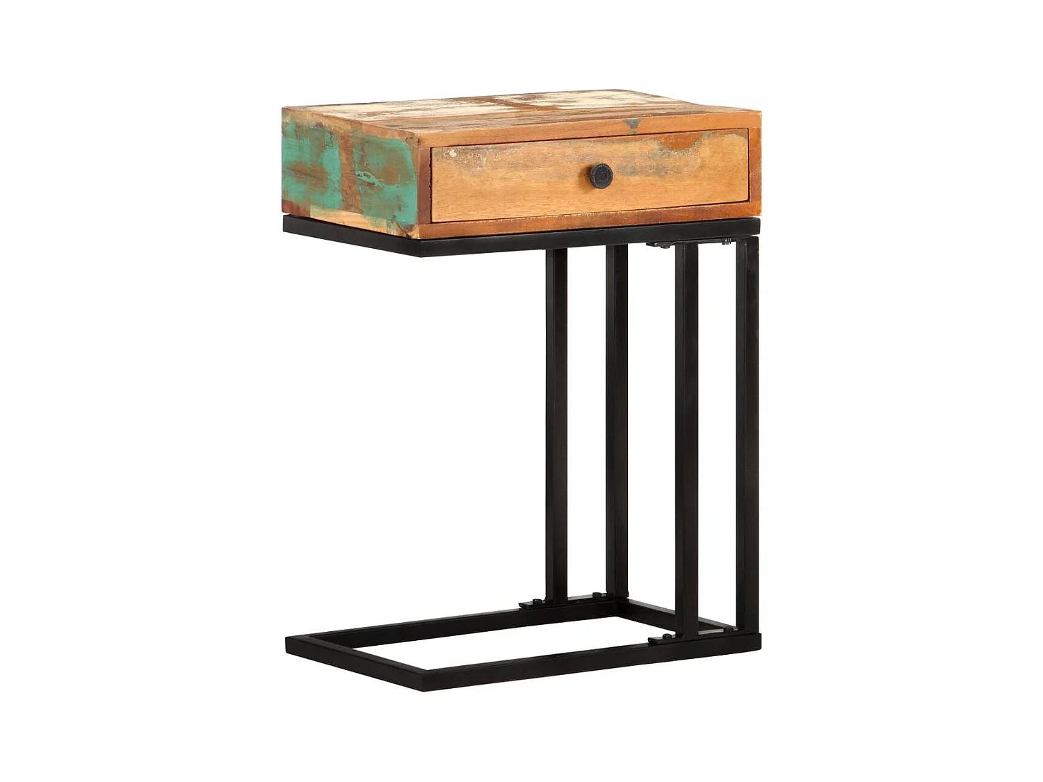 Table d'appoint en U 45x30x61 cm Bois de récupération massif