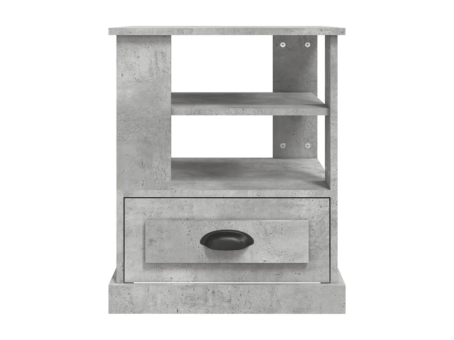 Mesa auxiliar de madera de ingeniería gris hormigón 50x50x60 cm