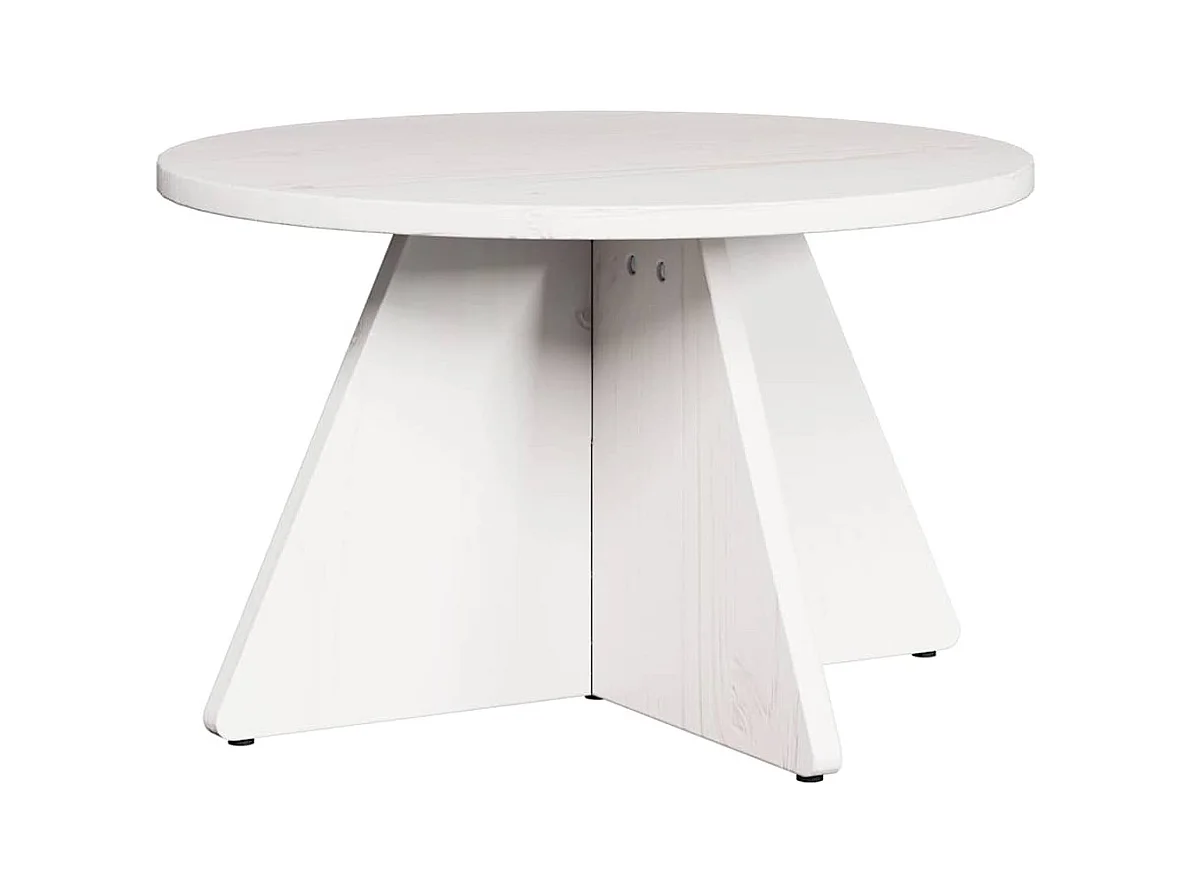 Table basse 3 pcs Blanc 49 x 49 x 30 cm Bois massif en pin