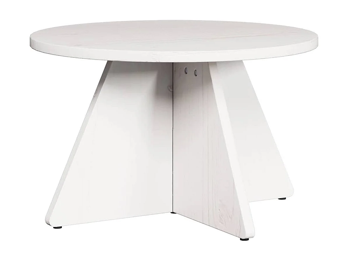 Tavolino da caffè 3 pezzi Bianco 49 x 49 x 30 cm Legno massello di pino