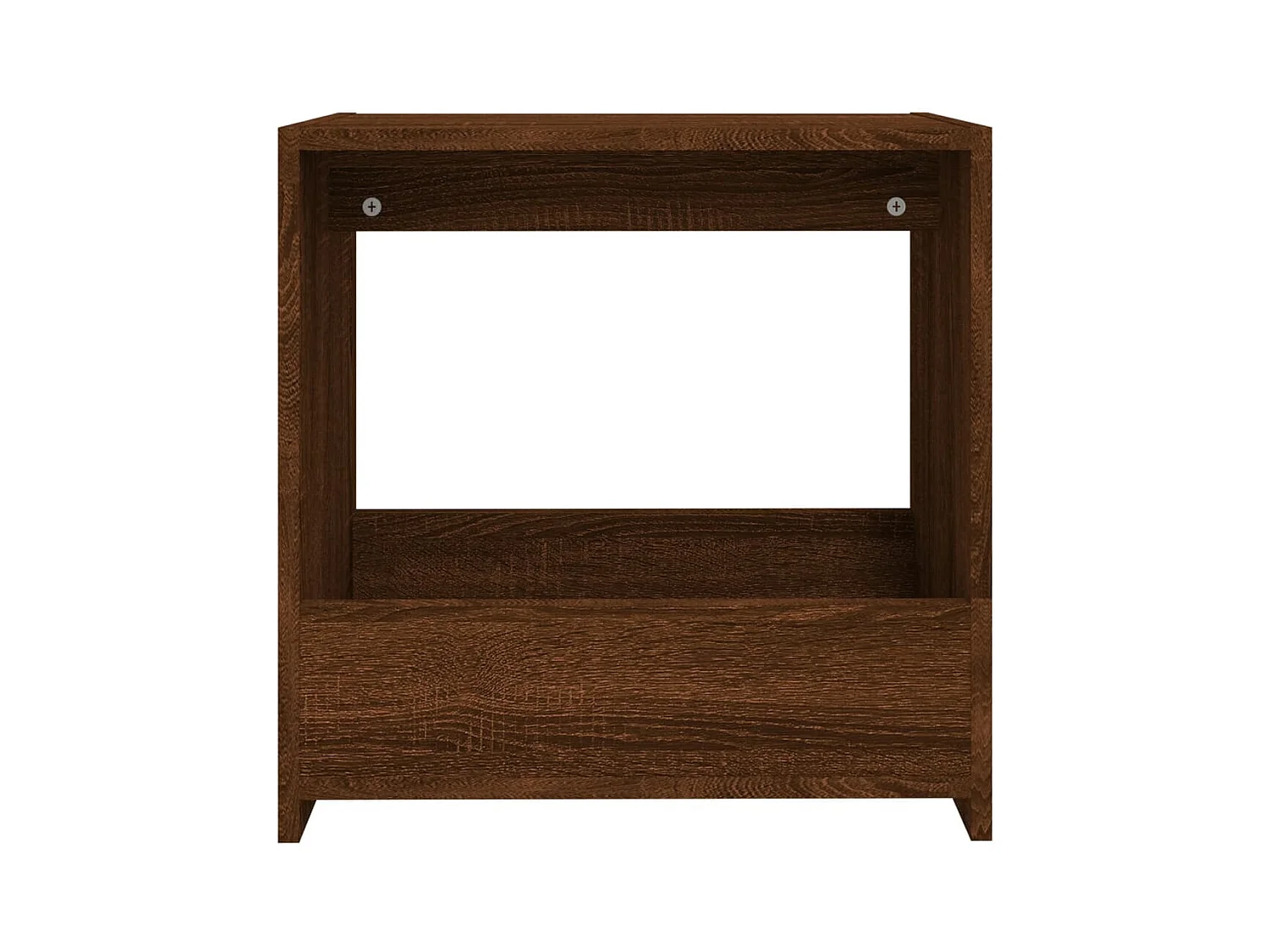 Tavolino laterale Rovere marrone 50x26x50 cm Legno ingegnerizzato