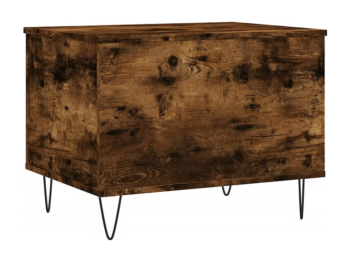 Tavolino da caffè in rovere affumicato 60x44,5x45 cm in legno ingegnerizzato