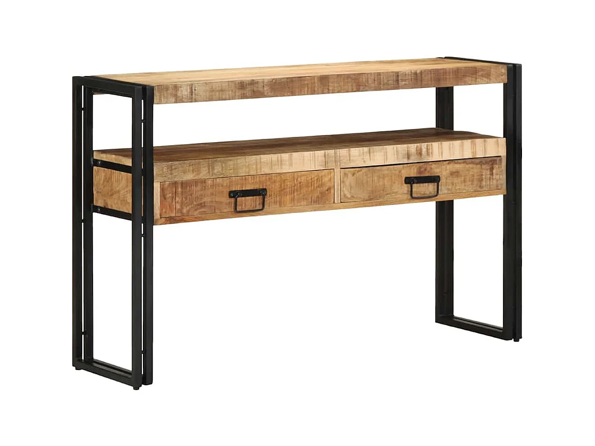 Table console Marron 120 x 33 x 75 cm bois de manguier massif