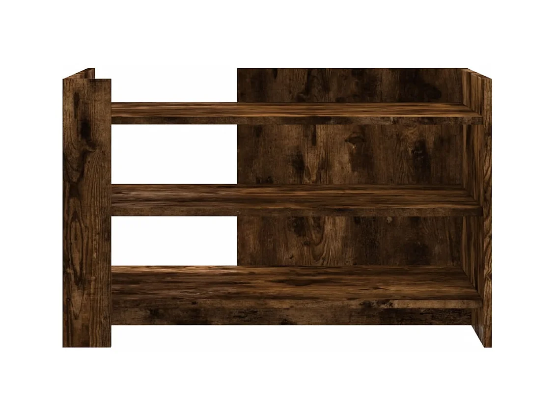 Tavolino da caffè in rovere affumicato 80x50x50 cm in legno ingegnerizzato