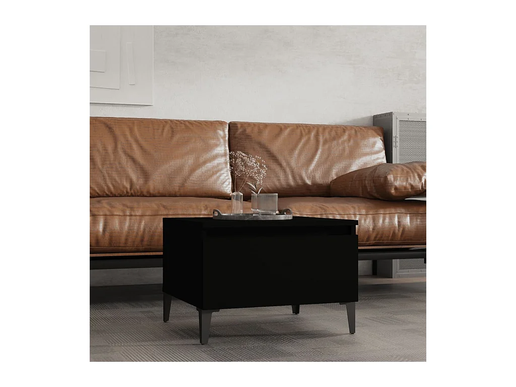 Table d'appoint Noir 50x46x35 cm Bois d'ingénierie