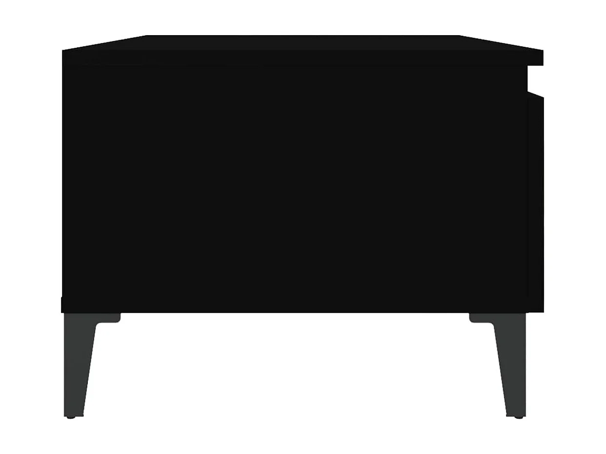 Table d'appoint Noir 50x46x35 cm Bois d'ingénierie
