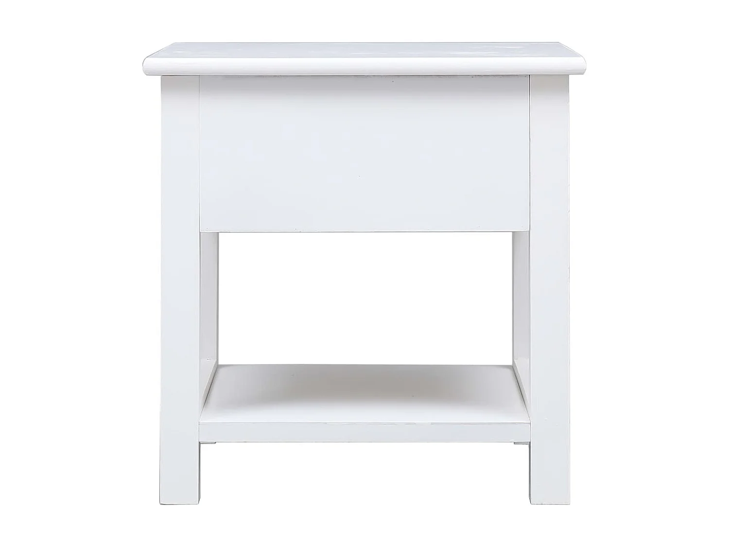 Table d'appoint Blanc 40x40x40 cm Bois de Paulownia