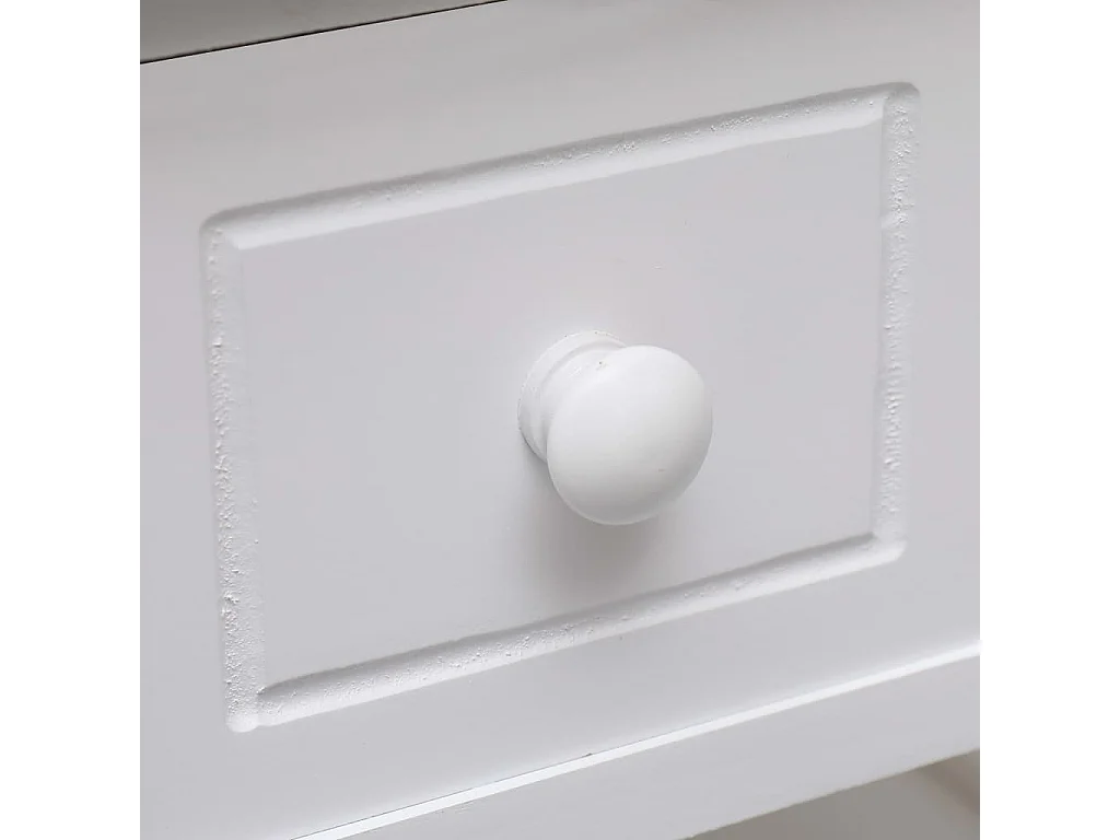 Table d'appoint Blanc 40x40x40 cm Bois de Paulownia