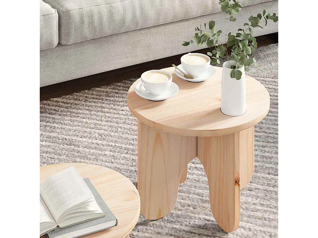 Table basse 2 pcs Naturel 39,5 x 39,5 x 30 cm