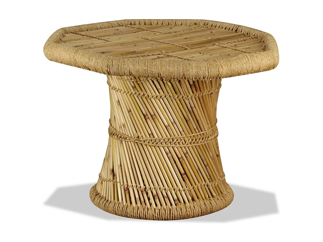 Table basse bambou octogonale 60 x 60 x 45 cm
