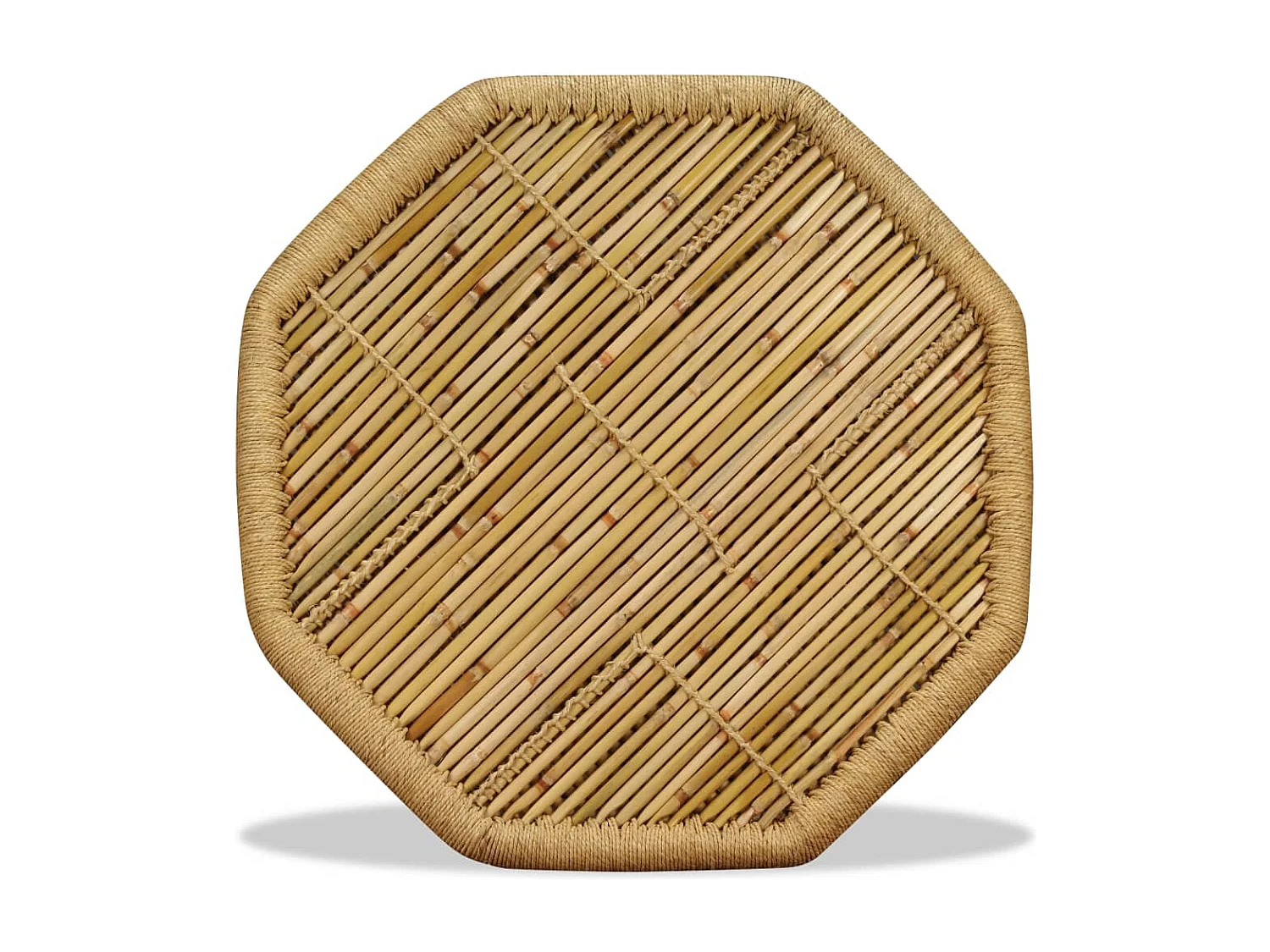 Table basse bambou octogonale 60 x 60 x 45 cm