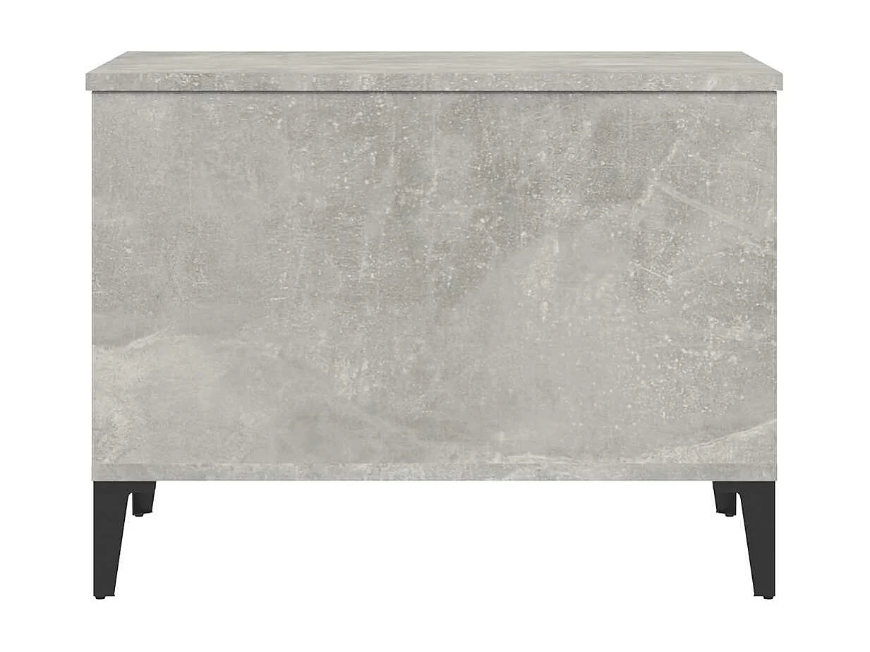Betongrijze salontafel 60x44,5x45 cm bewerkt hout