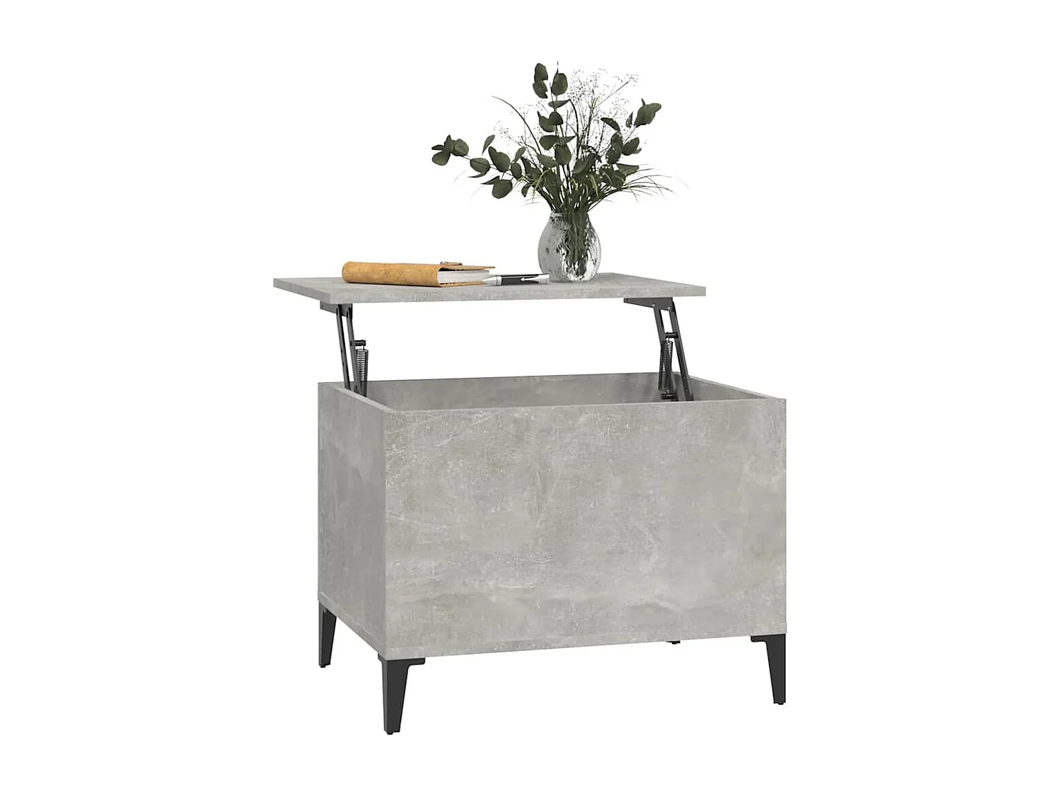 Table basse Gris béton 60x44,5x45 cm Bois d'ingénierie