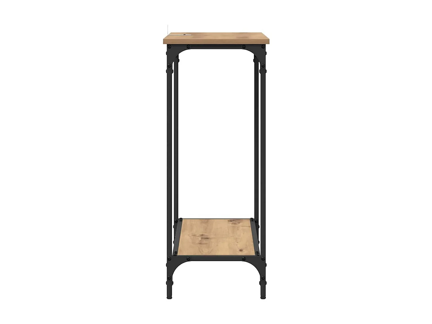 Consolle con ripiano, rovere lavorato a mano, 75 x 30,5 x 75 cm