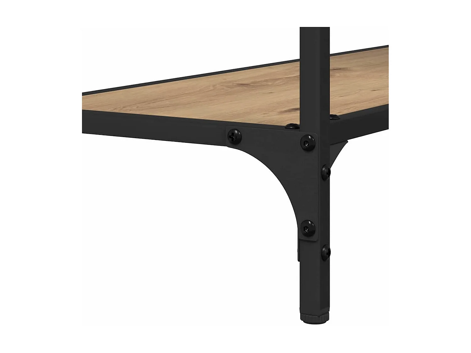 Consolle con ripiano, rovere lavorato a mano, 75 x 30,5 x 75 cm