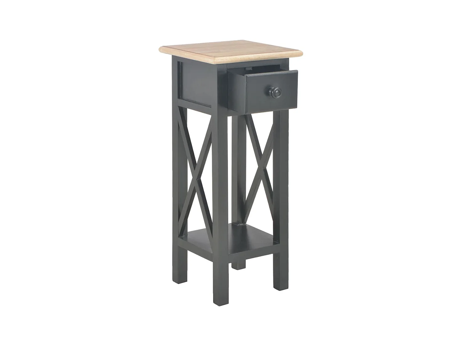 Bijzettafel Zwart 27 x 27 x 65,5 cm Hout