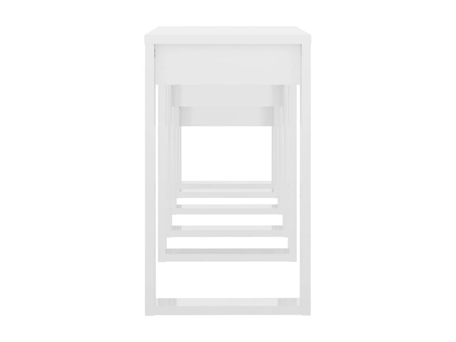 Tables gigognes 3 pcs Blanc brillant Bois d'ingénierie