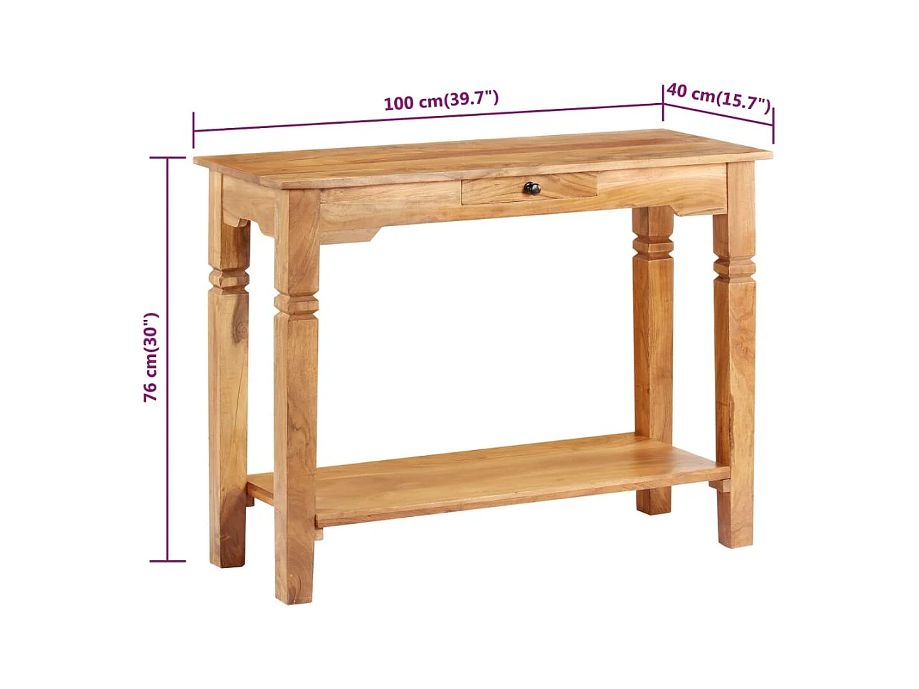 Tafelconsole 100x40x76 cm Bois d'acacia massief