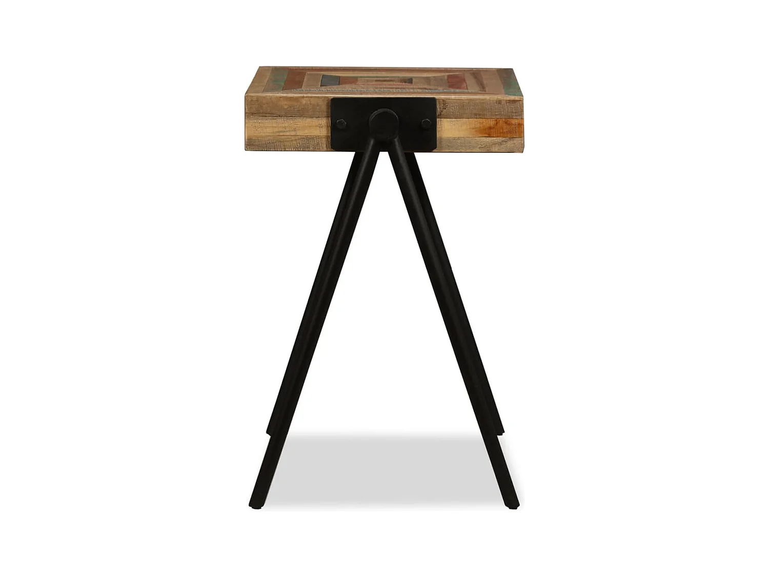 Tavolino laterale in teak massello recuperato