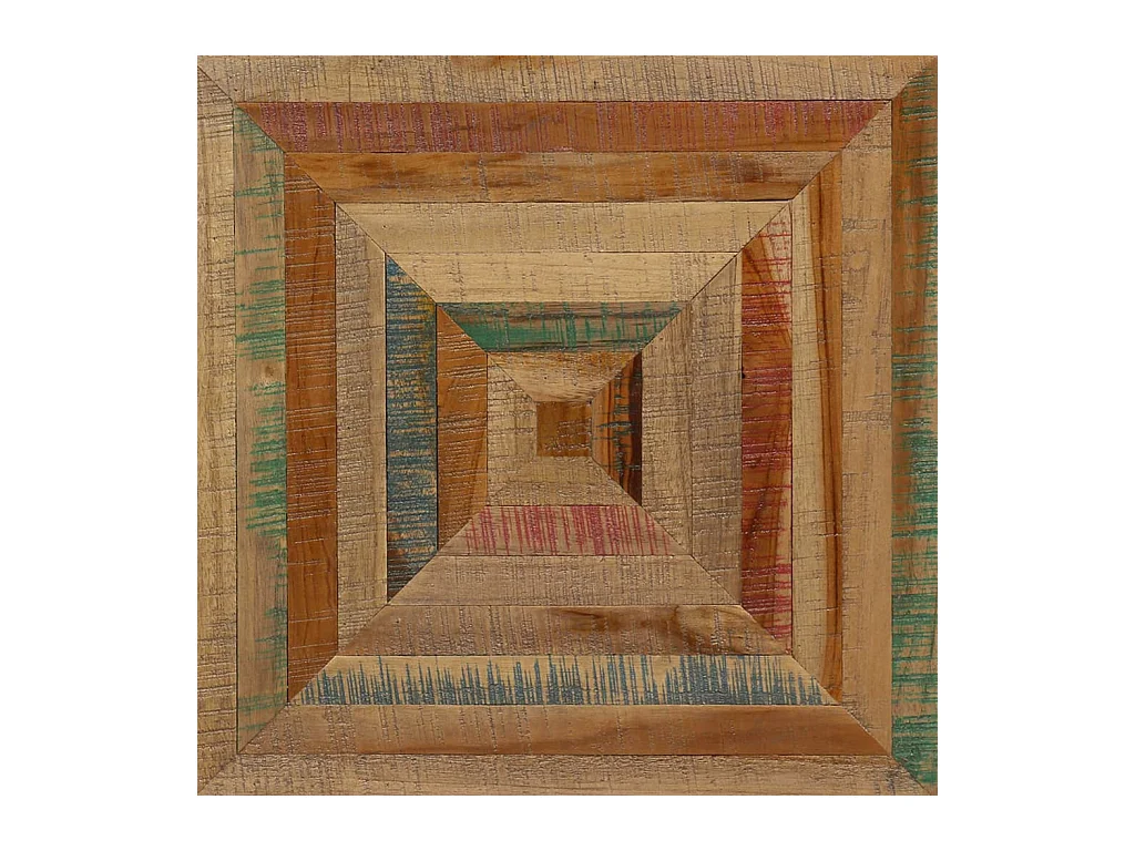 Tavolino laterale in teak massello recuperato