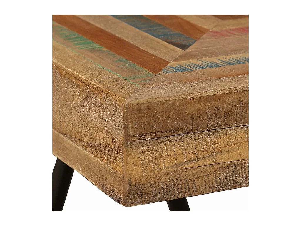 Tavolino laterale in teak massello recuperato